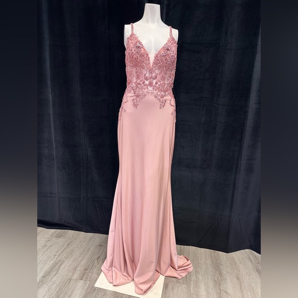 Elegant Pink Evening Gown